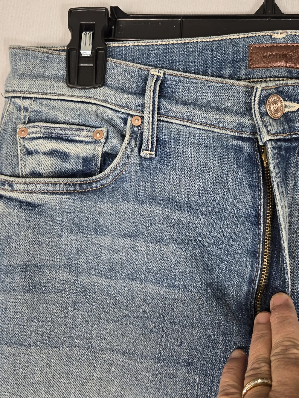 MOTHER The Insider Ankle Crop Jean Size 29 Mid-rise Straight Fit - Picture 9 of 16